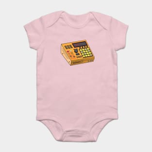 Beat Maker (Yellow Orange + Ship Gray Colorway) Analog / Music Baby Bodysuit